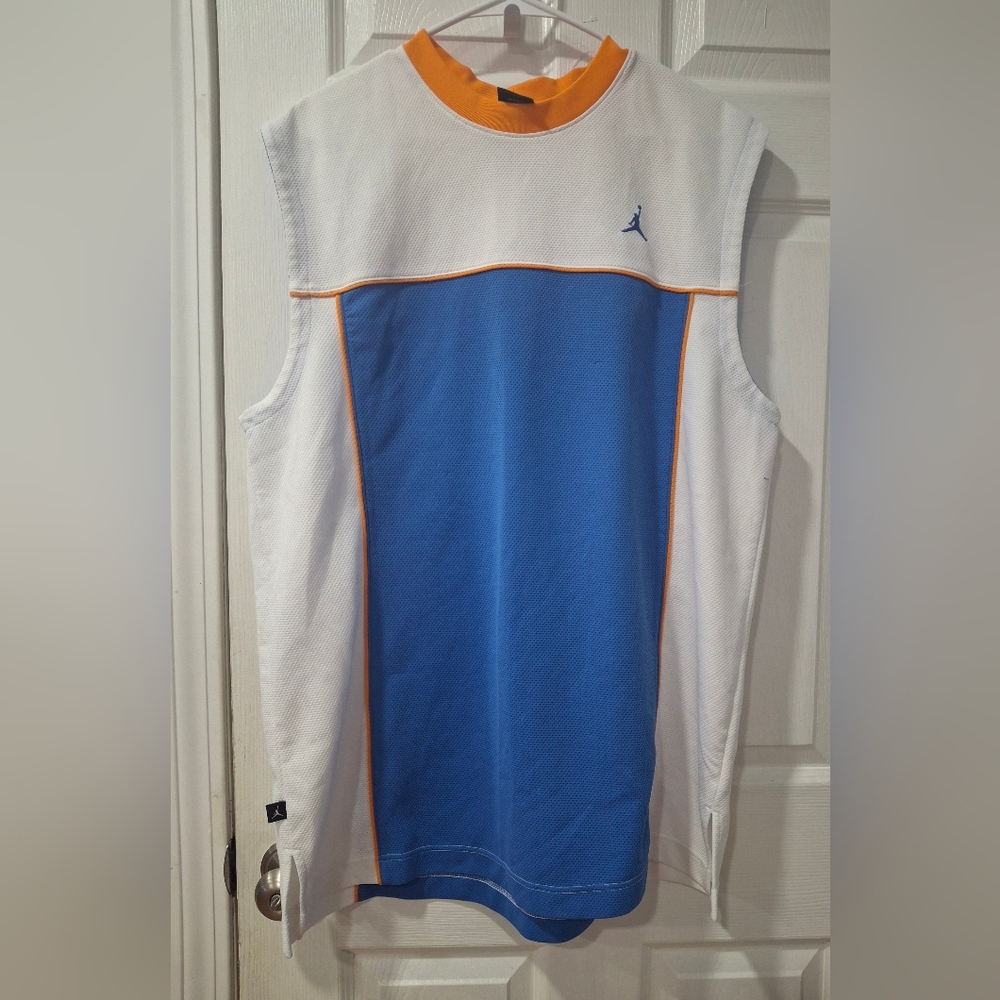 Jordan Blue and White Sleeveless Top